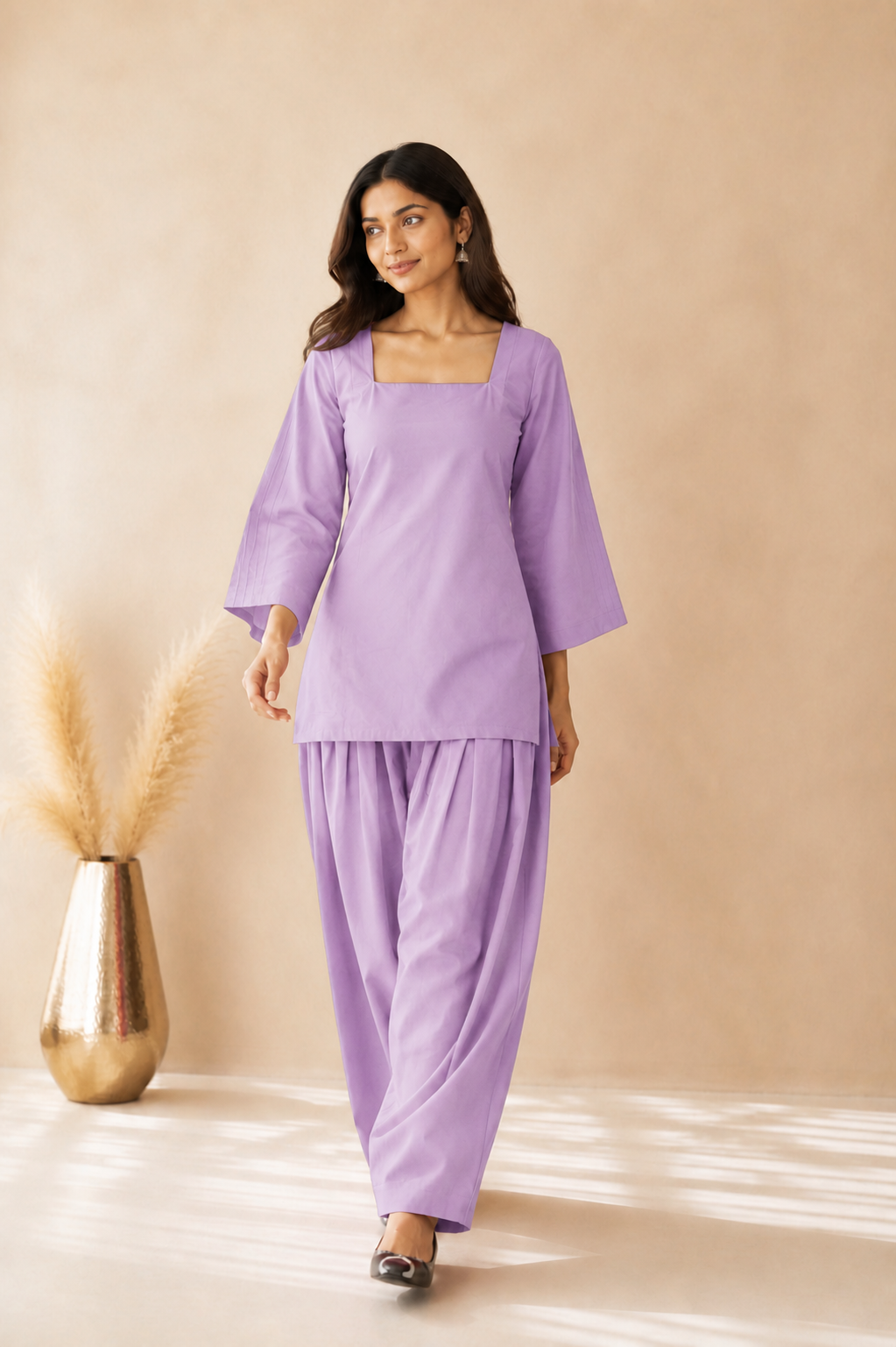 ABEERA LAVENDER FARSHI SET