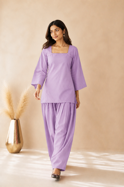 ABEERA LAVENDER FARSHI SET