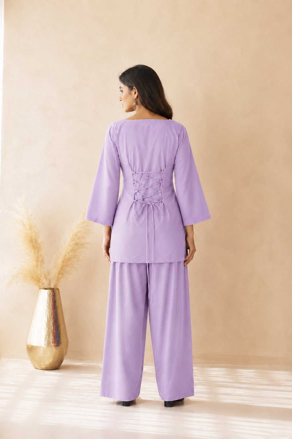 ABEERA LAVENDER FARSHI SET