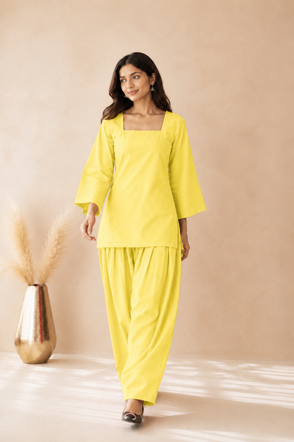 ARISHA YELLOW FARSHI SET
