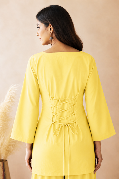 ARISHA YELLOW FARSHI SET