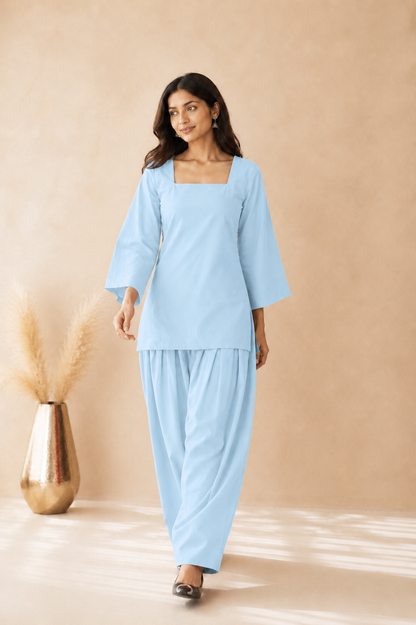 ADARA POWDER BLUE FARSHI SET
