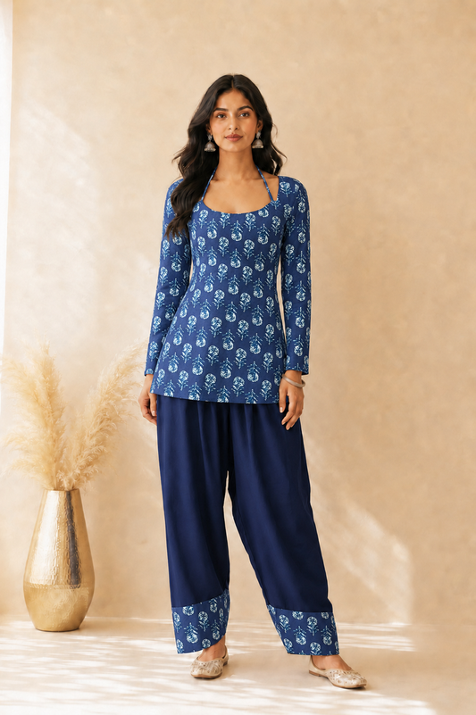 NAIMA COTTON PRINTED FARSHI SET