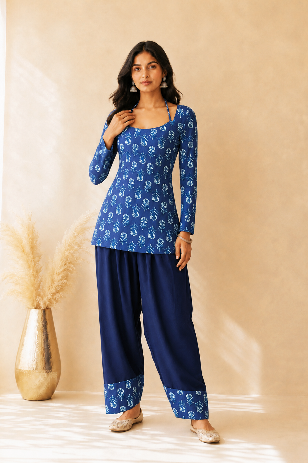 NAIMA COTTON PRINTED FARSHI SET