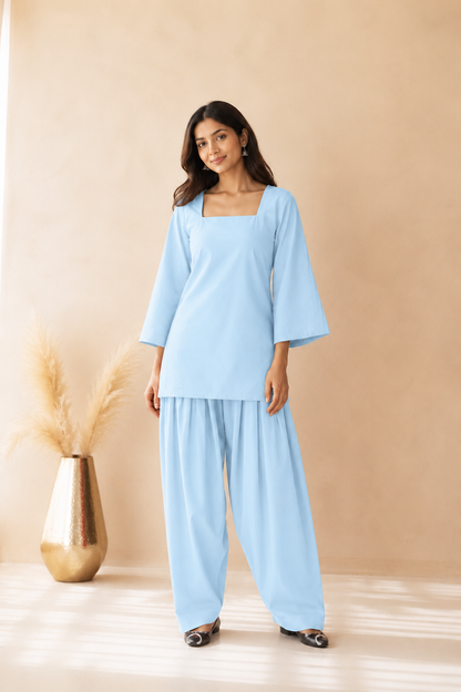 ADARA POWDER BLUE FARSHI SET