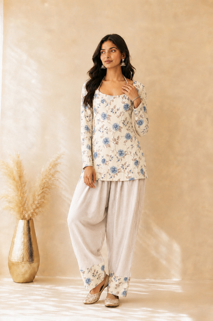 ZOHRA COTTON PRINTED FARSHI SET