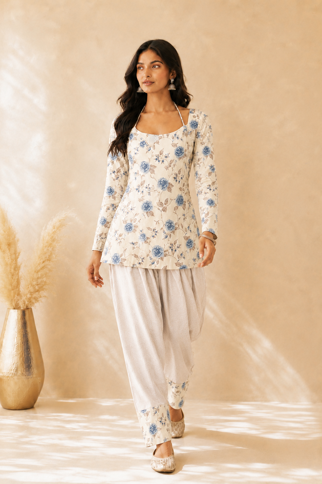 ZOHRA COTTON PRINTED FARSHI SET