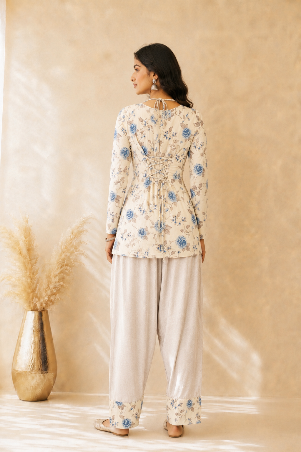 ZOHRA COTTON PRINTED FARSHI SET