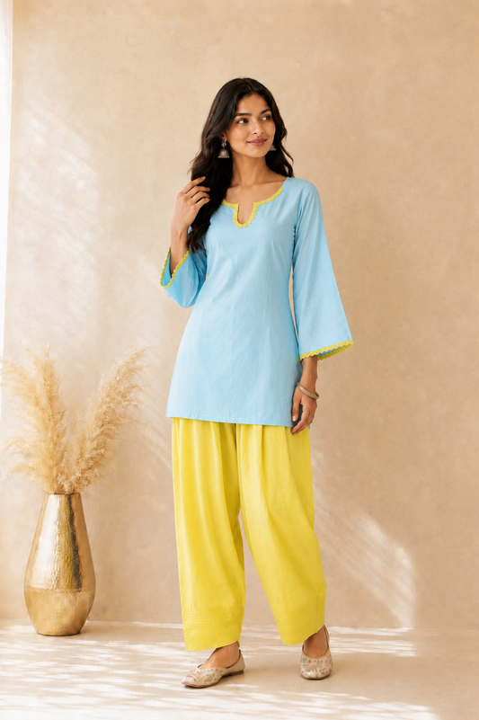 GHAZAL POWDER BLUE FARSHI SET