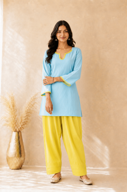 GHAZAL POWDER BLUE FARSHI SET