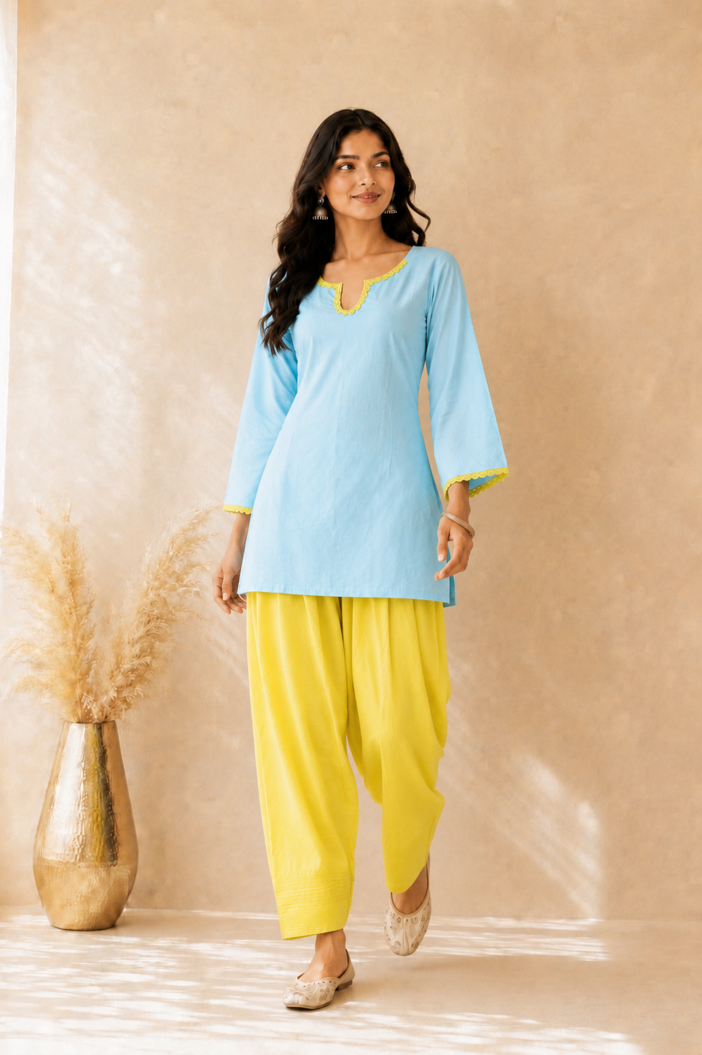 GHAZAL POWDER BLUE FARSHI SET