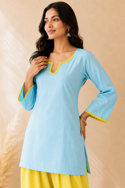 GHAZAL POWDER BLUE FARSHI SET