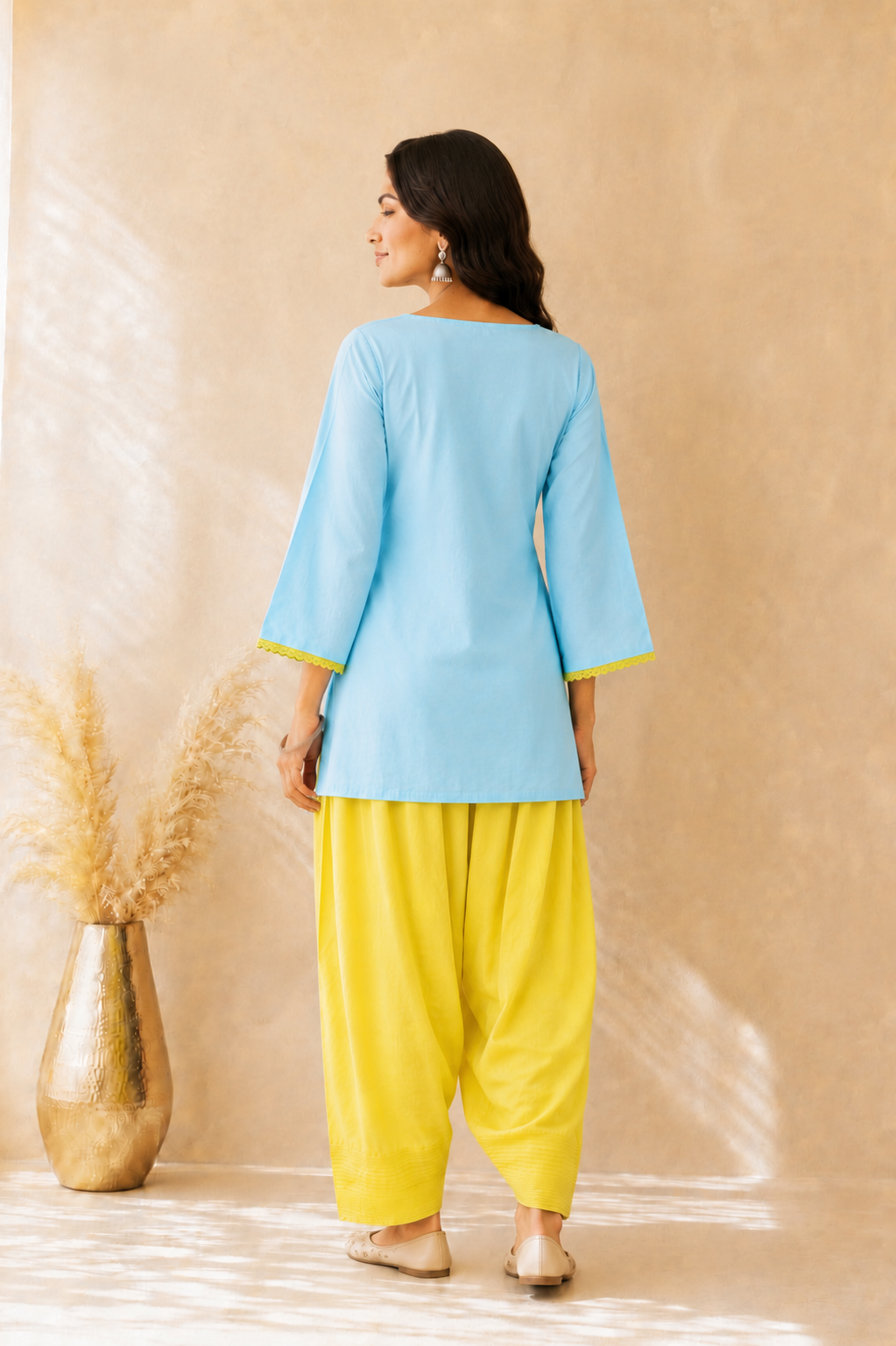GHAZAL POWDER BLUE FARSHI SET