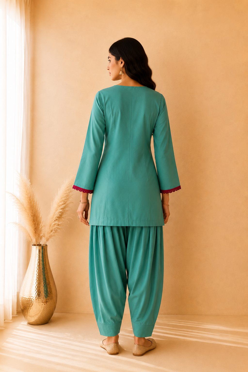 SEHRISH SAGE GREEN FARSHI SET