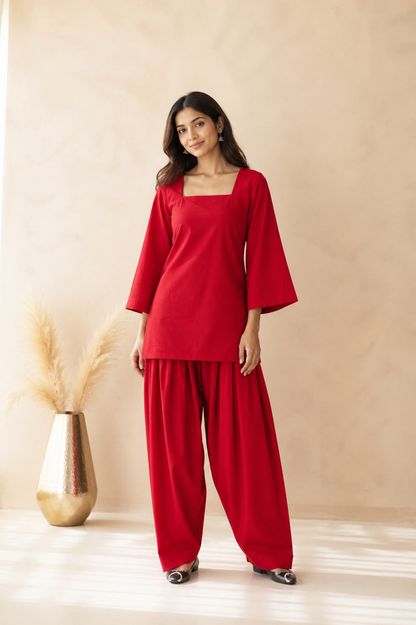 ZEHBA RED FARSHI SET