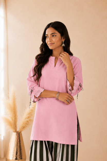 ZORA GREEN STRIPED FARSHI SET