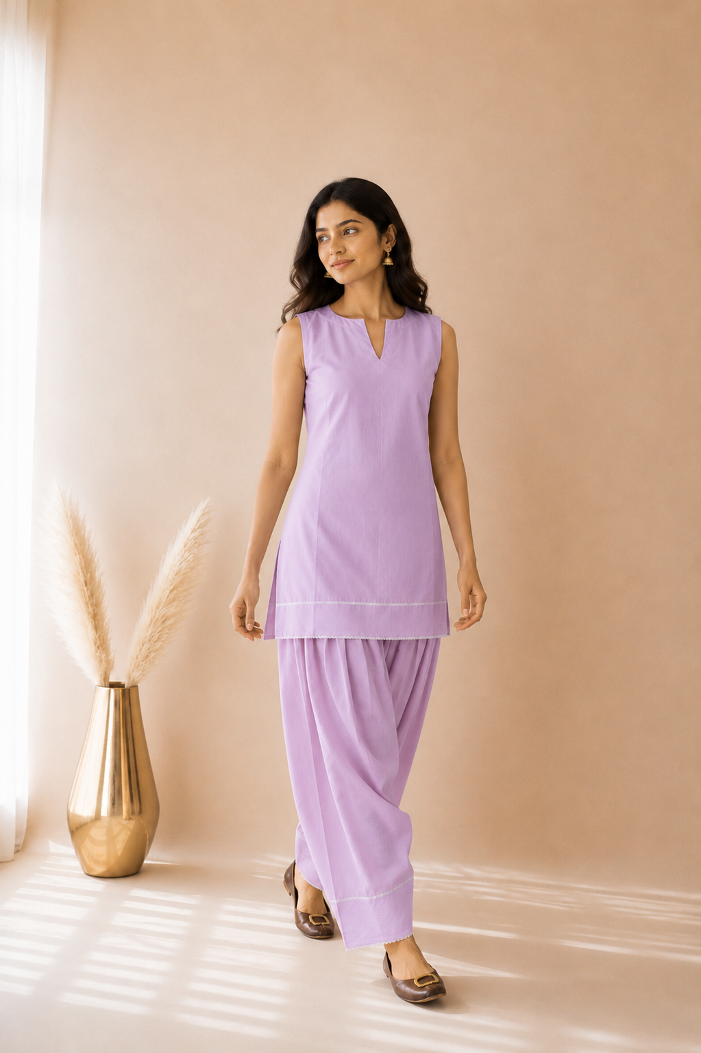 FAIZEEN PURPLE FARSHI SET
