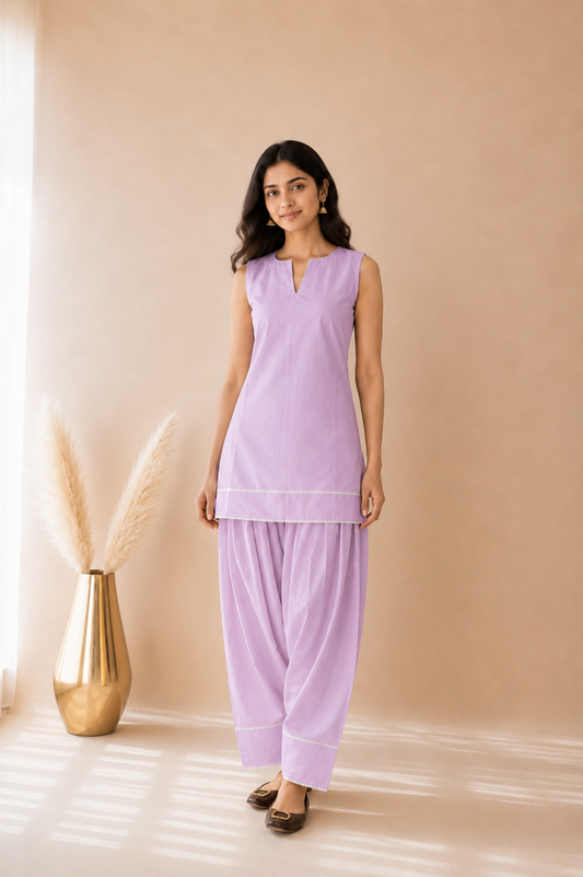 FAIZEEN PURPLE FARSHI SET