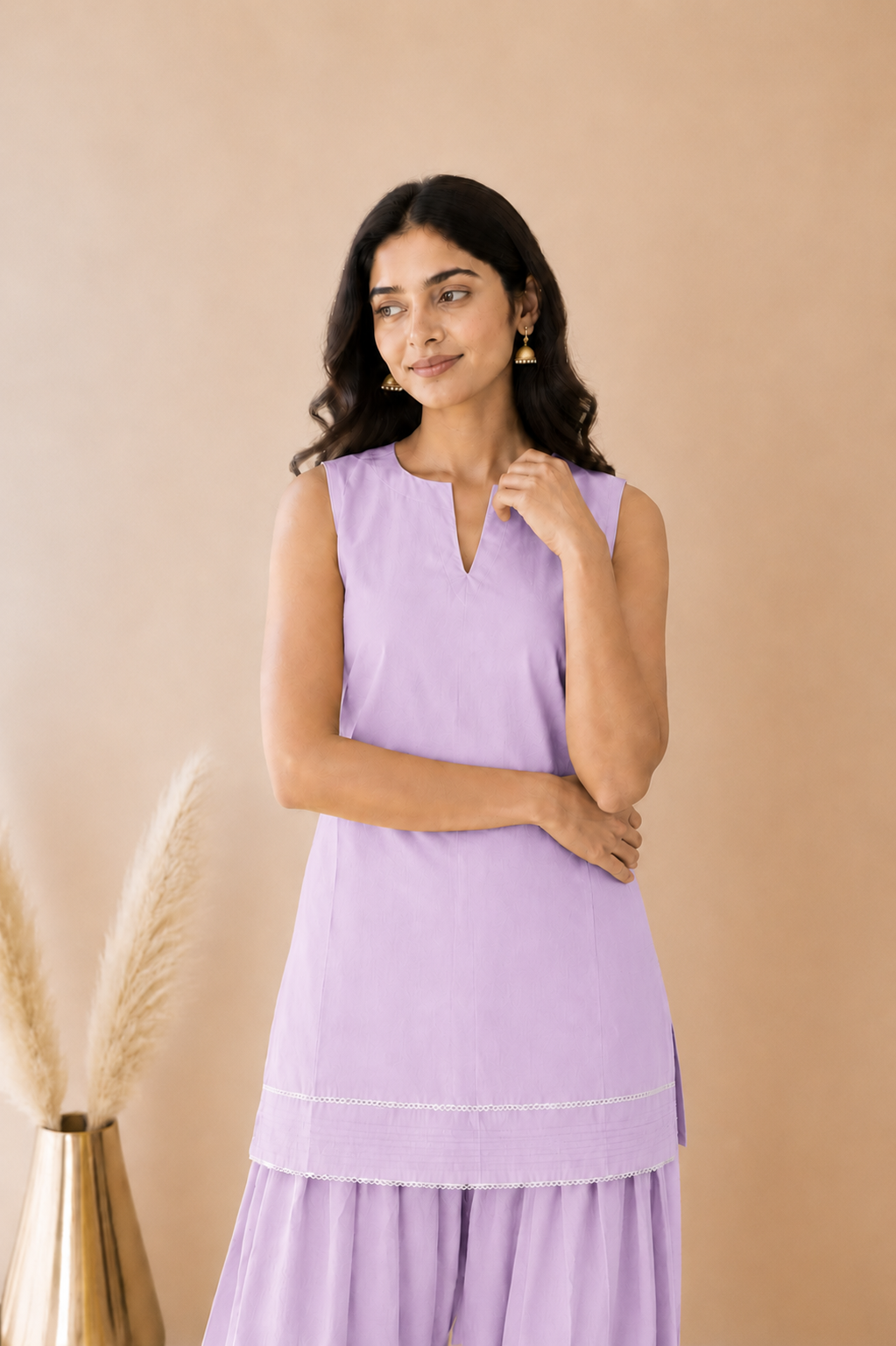 FAIZEEN PURPLE FARSHI SET