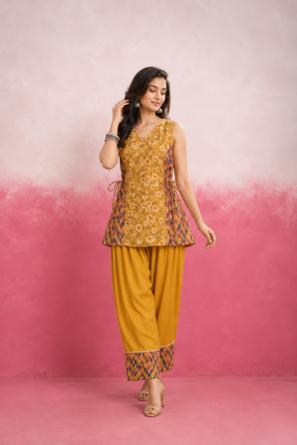SHIBRA YELLOW FARSHI SET