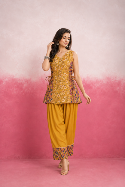 SHIBRA YELLOW FARSHI SET