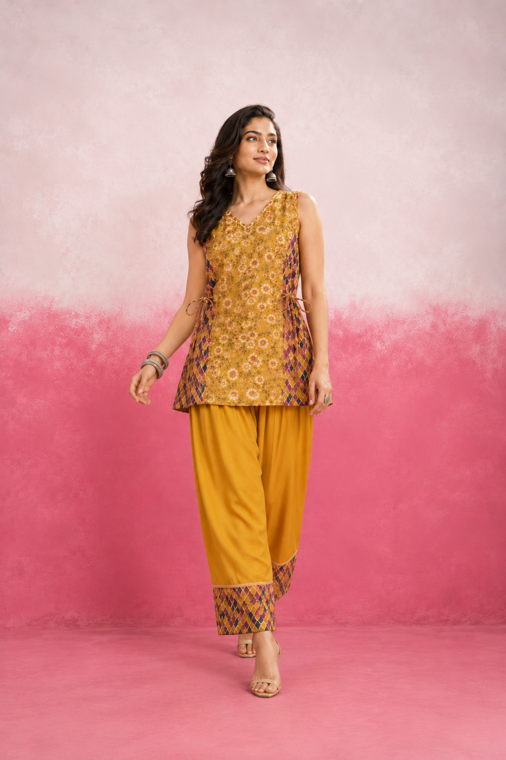 SHIBRA YELLOW FARSHI SET