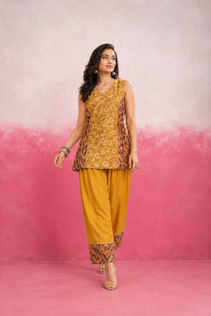 SHIBRA YELLOW FARSHI SET
