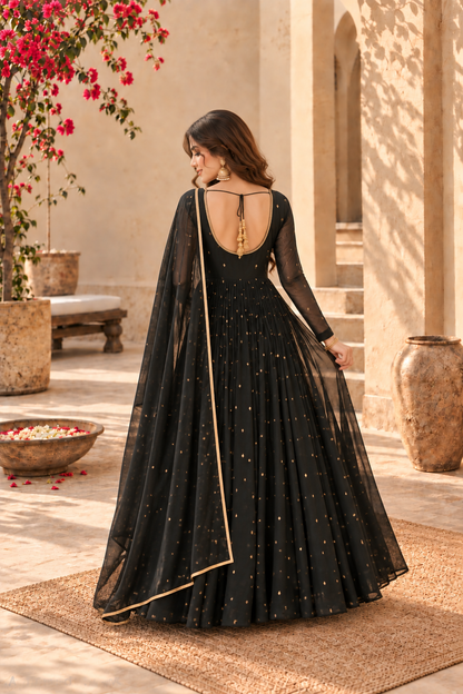 BHARGAVI BLACK FESTIVE ANARKALI SET