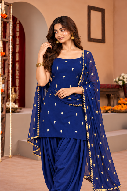 ANJANA NAVY FESTIVE FARSHI SALWAR SET