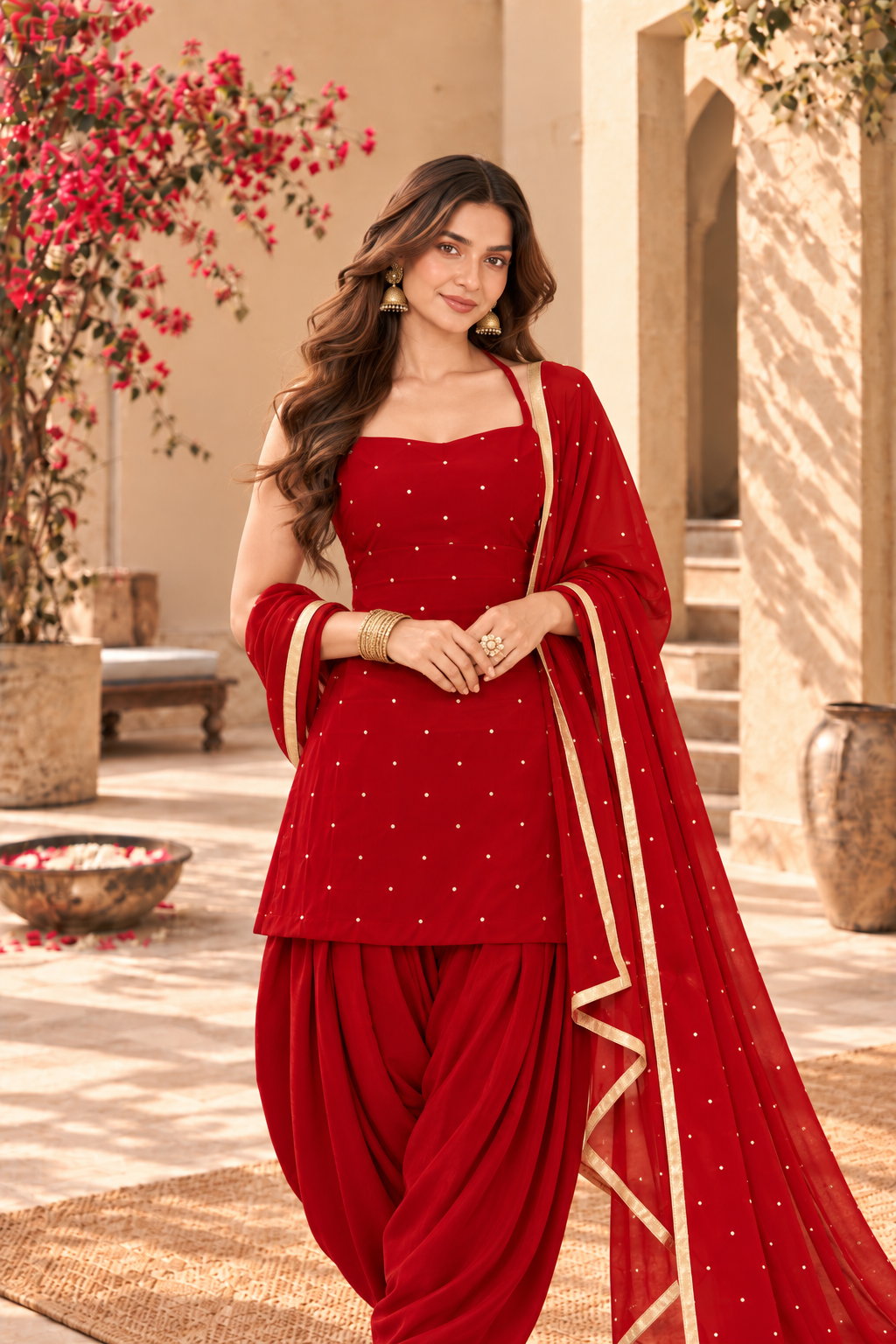 SWATI MAROON FESTIVE FARSHI SALWAR SET