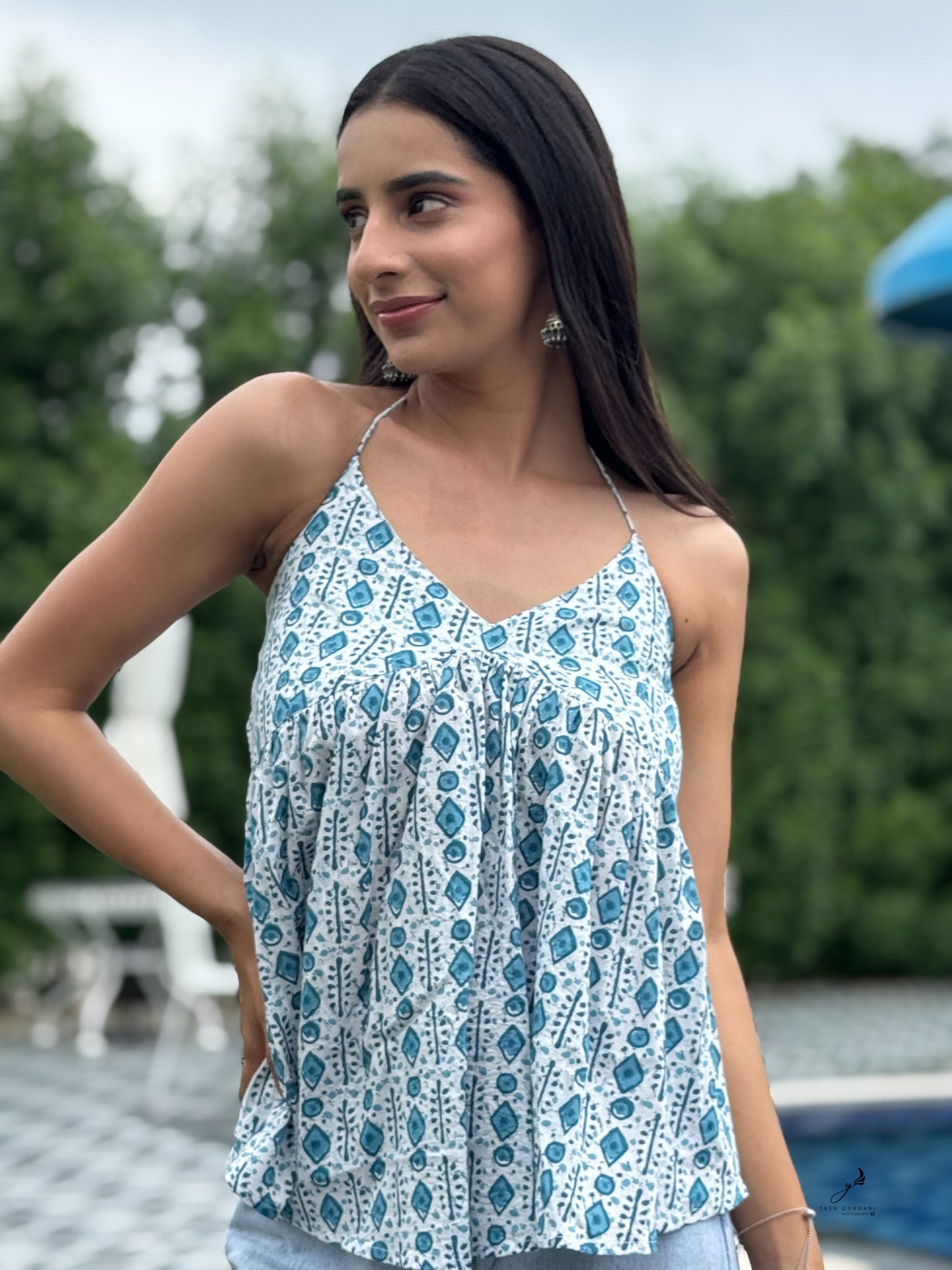 LIRA COTTON HALTER NECK KURTI