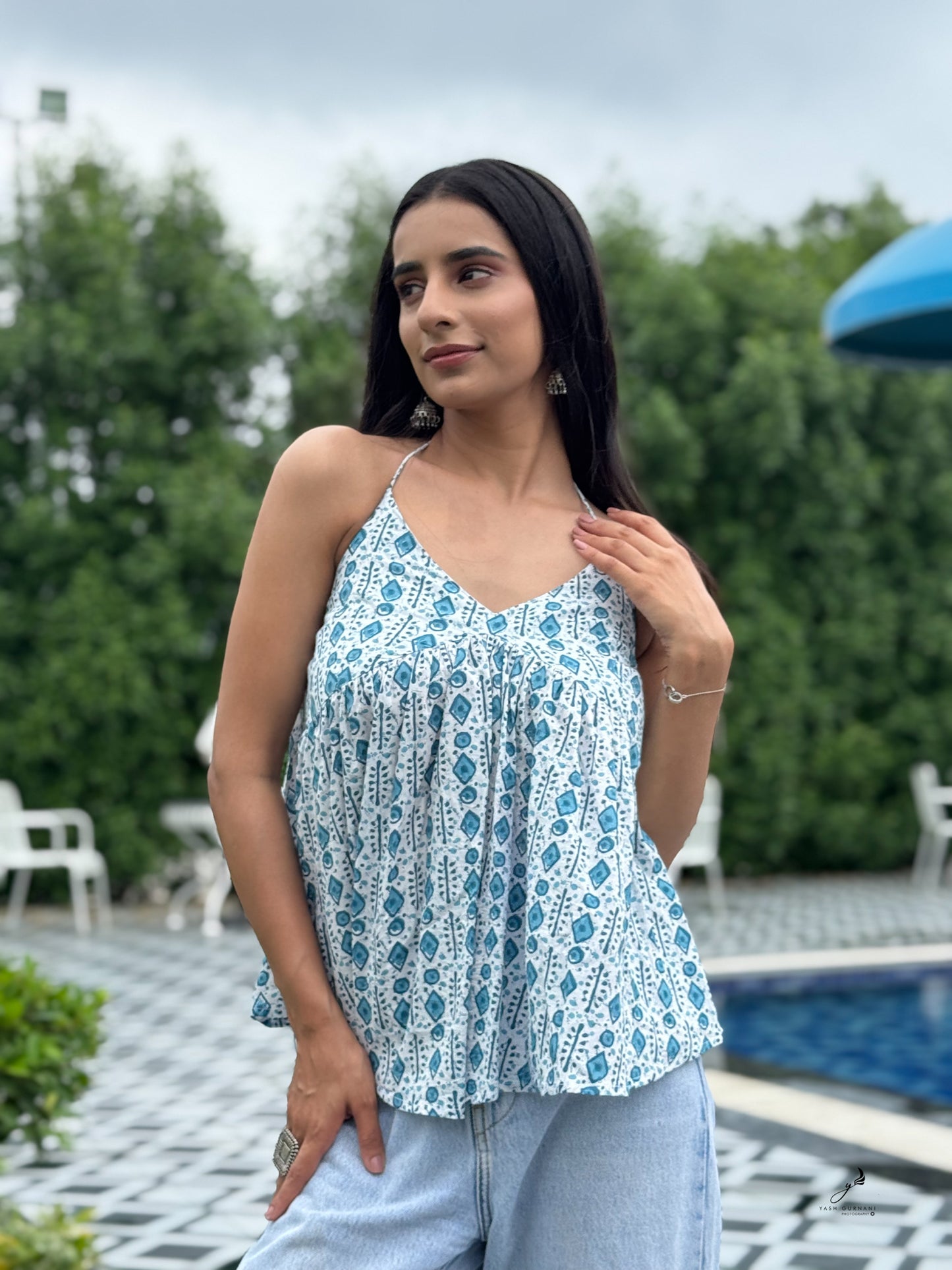 LIRA COTTON HALTER NECK KURTI