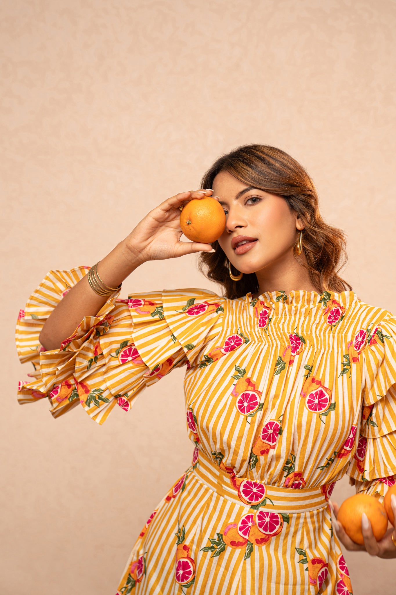 IRIS YELLOW PRINTED SHORT JUMPSUIT