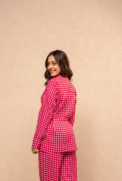 DYNA PINK CHECKERED SHIRT