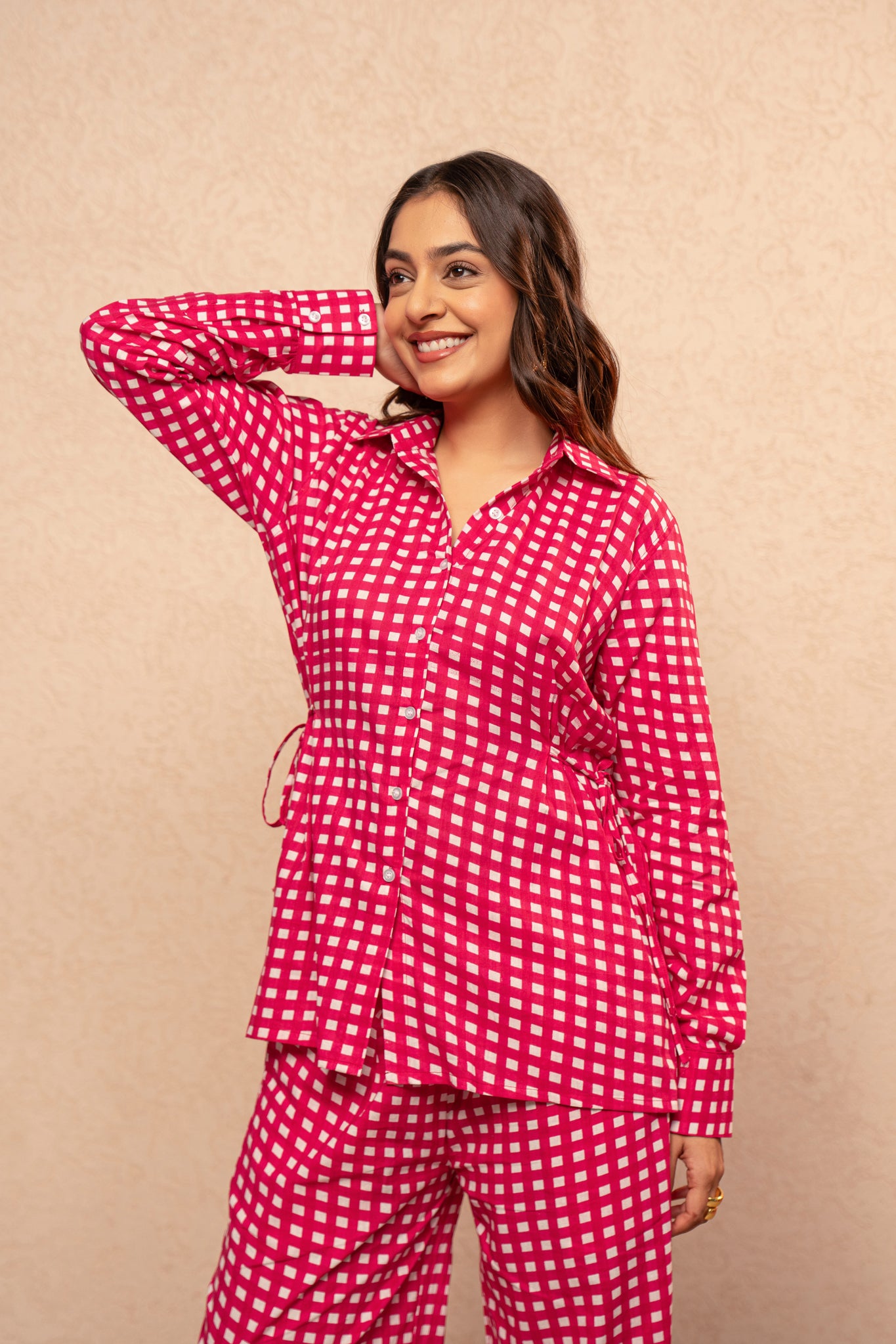 DYNA PINK CHECKERED SHIRT