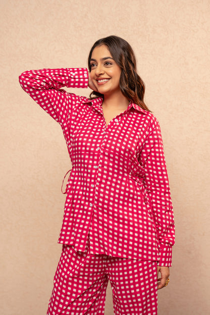 DYNA PINK CHECKERED SHIRT