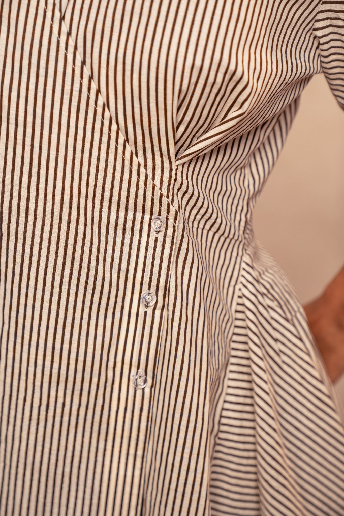 MYLA BROWN STRIPED CO-ORD SET
