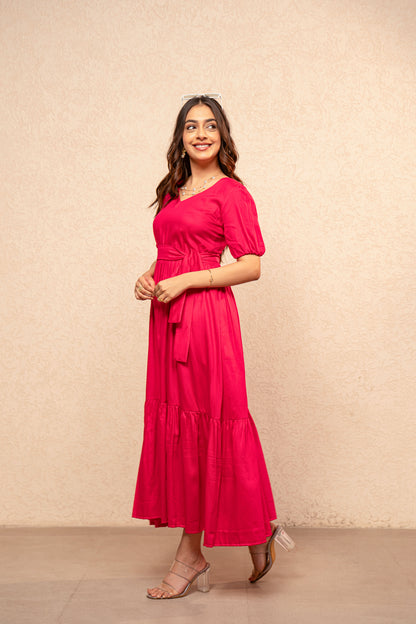 SIRA PINK MAXI DRESS