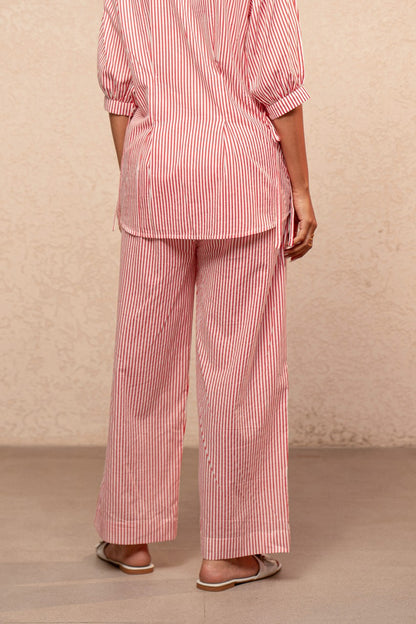 NINA RED STRIPED PANTS