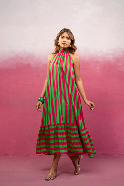 IVANA YELLOW STRIPED MAXI DRESS