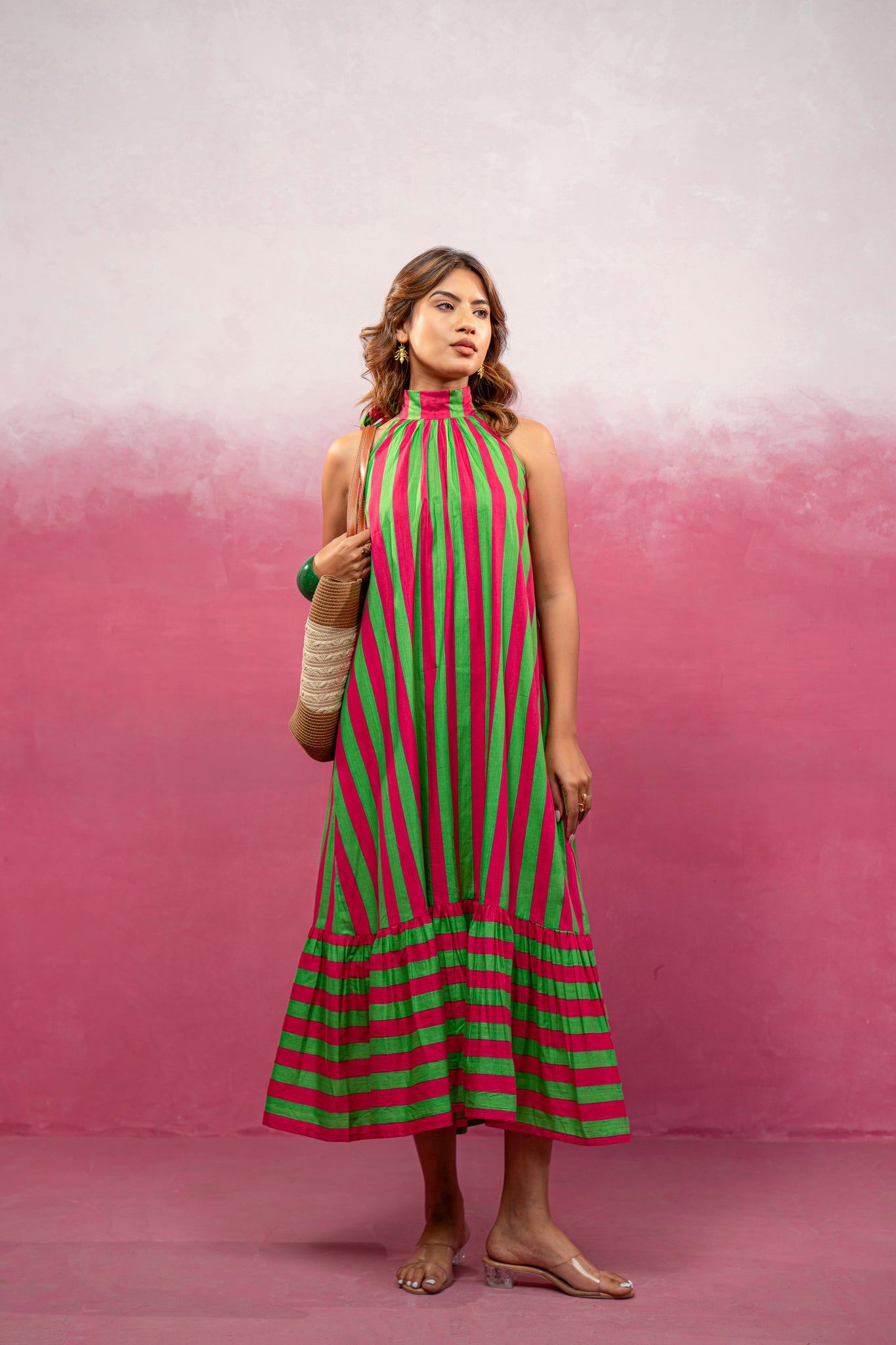 IVANA YELLOW STRIPED MAXI DRESS