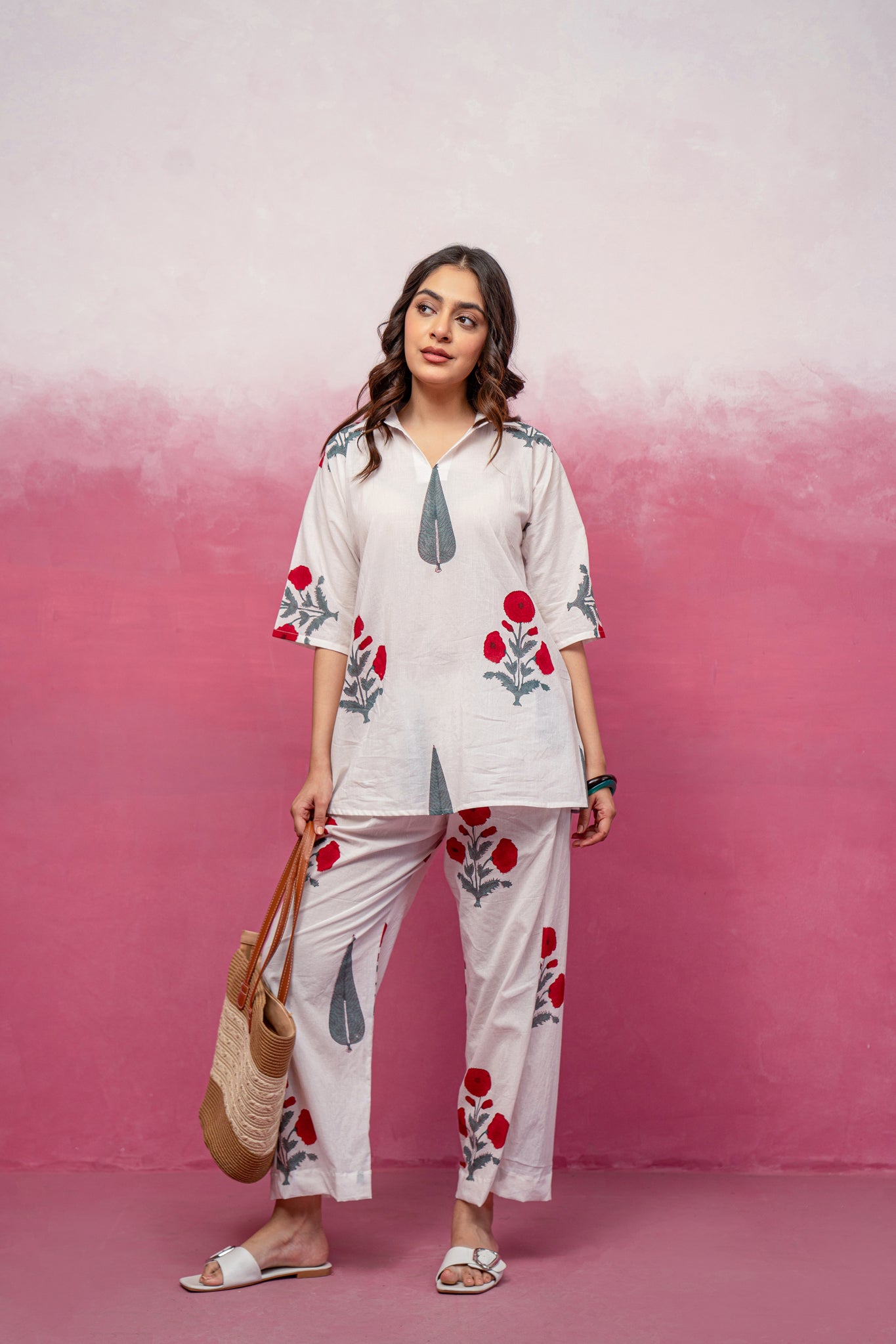 LUMI WHITE FLORAL COORD SET