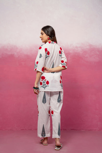 LUMI WHITE FLORAL COORD SET