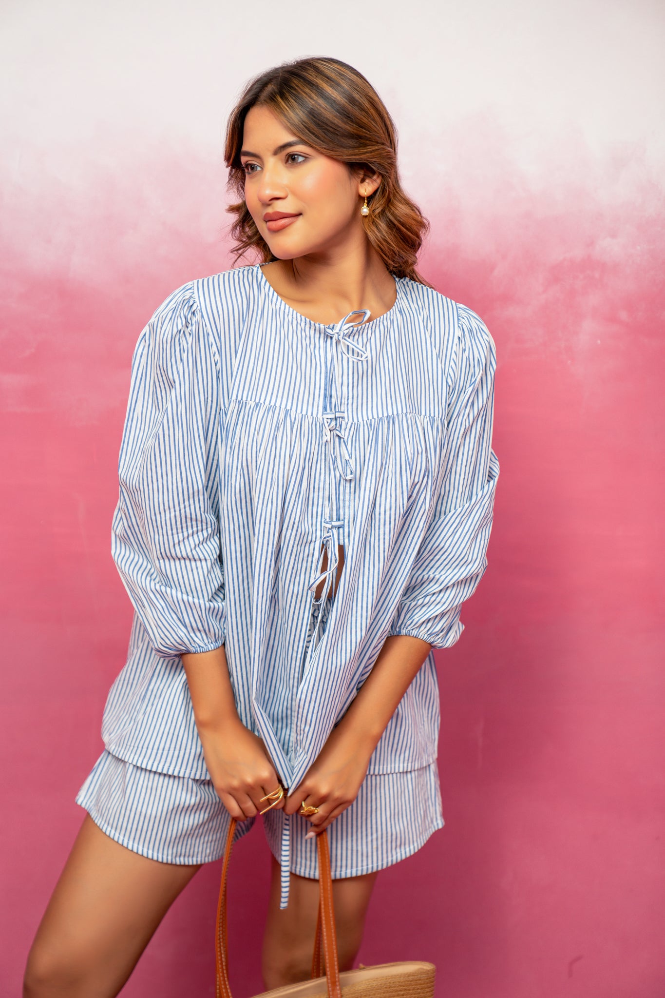 ERIKA BLUE STRIPED SHIRT