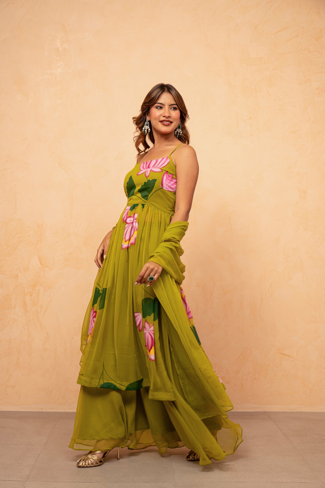 VAIDEHI LAVENDAR HANDPAINTED KURTA SET