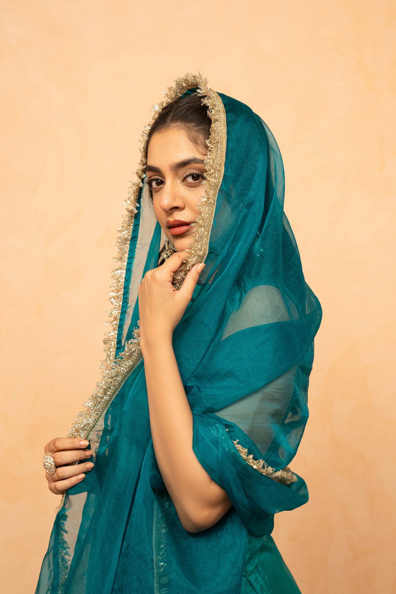 ROSHI GREEN FARSHI SALWAR SUIT SET