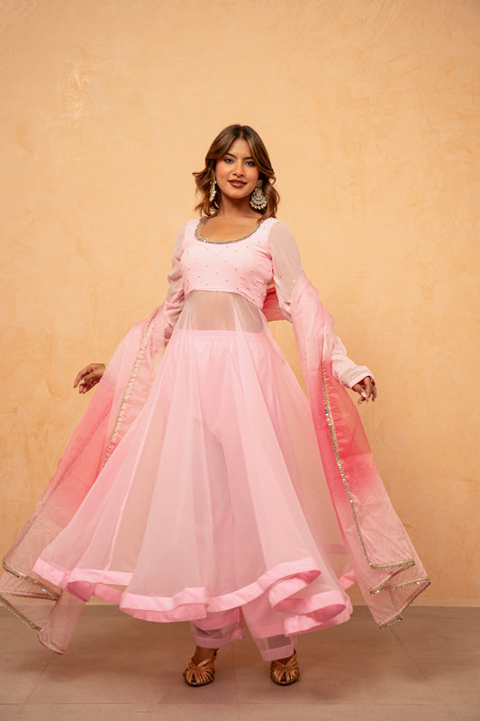 REYAVI PINK ANARKALI SET