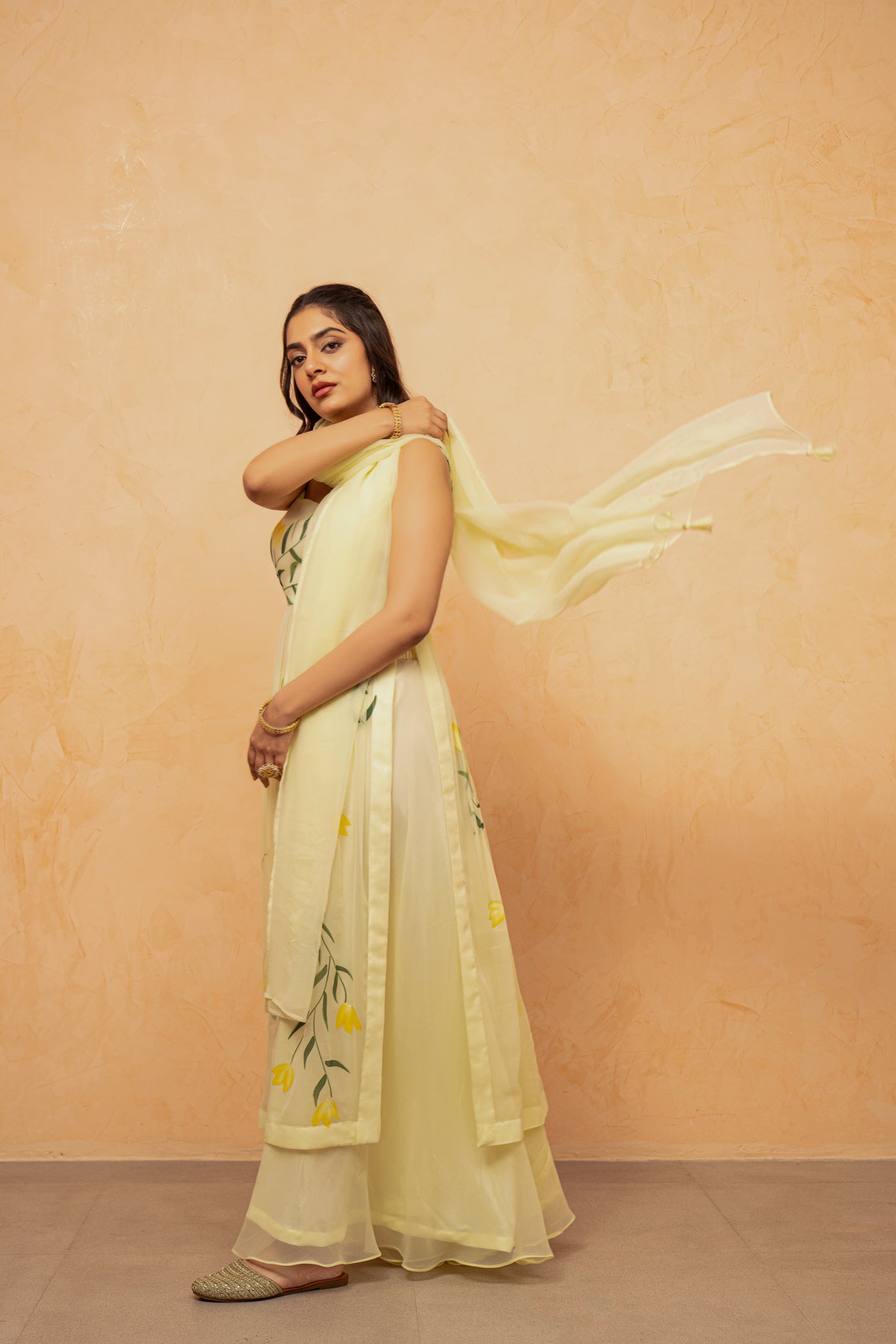 VAIDEHI LAVENDAR HANDPAINTED KURTA SET