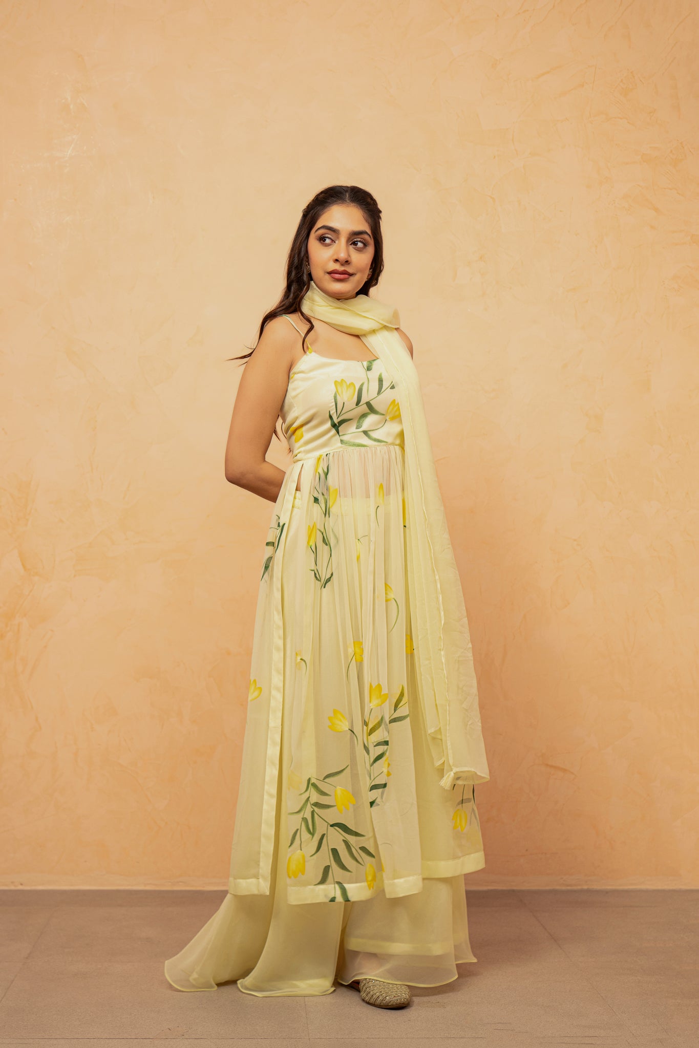 VAIDEHI LAVENDAR HANDPAINTED KURTA SET