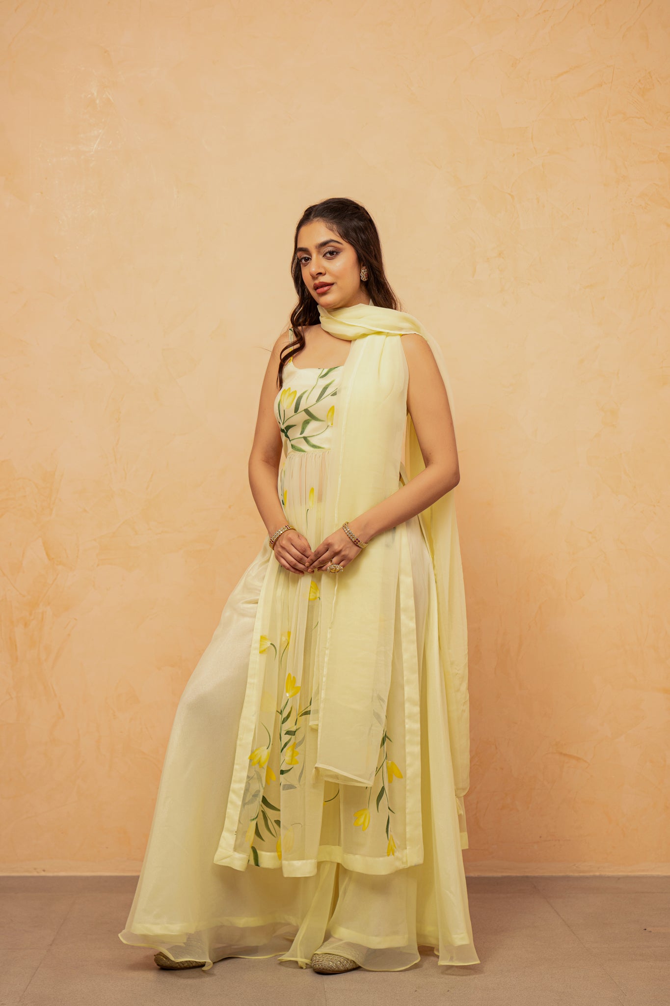 VAIDEHI LAVENDAR HANDPAINTED KURTA SET